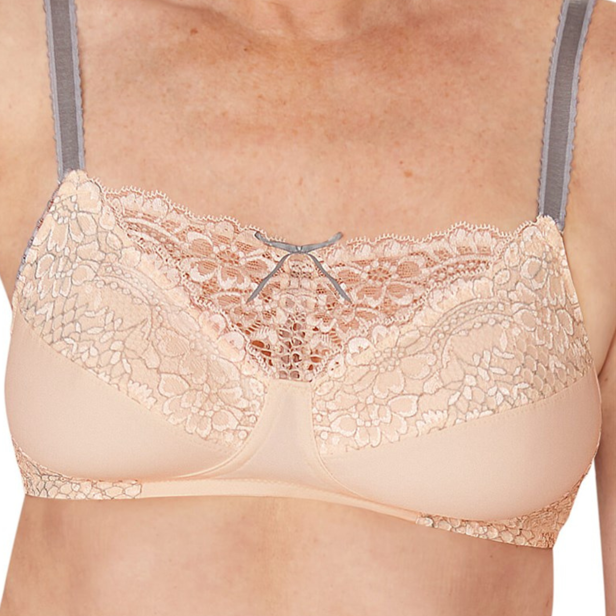 ALINA- soutien-gorge sans armatures rose clair/gris