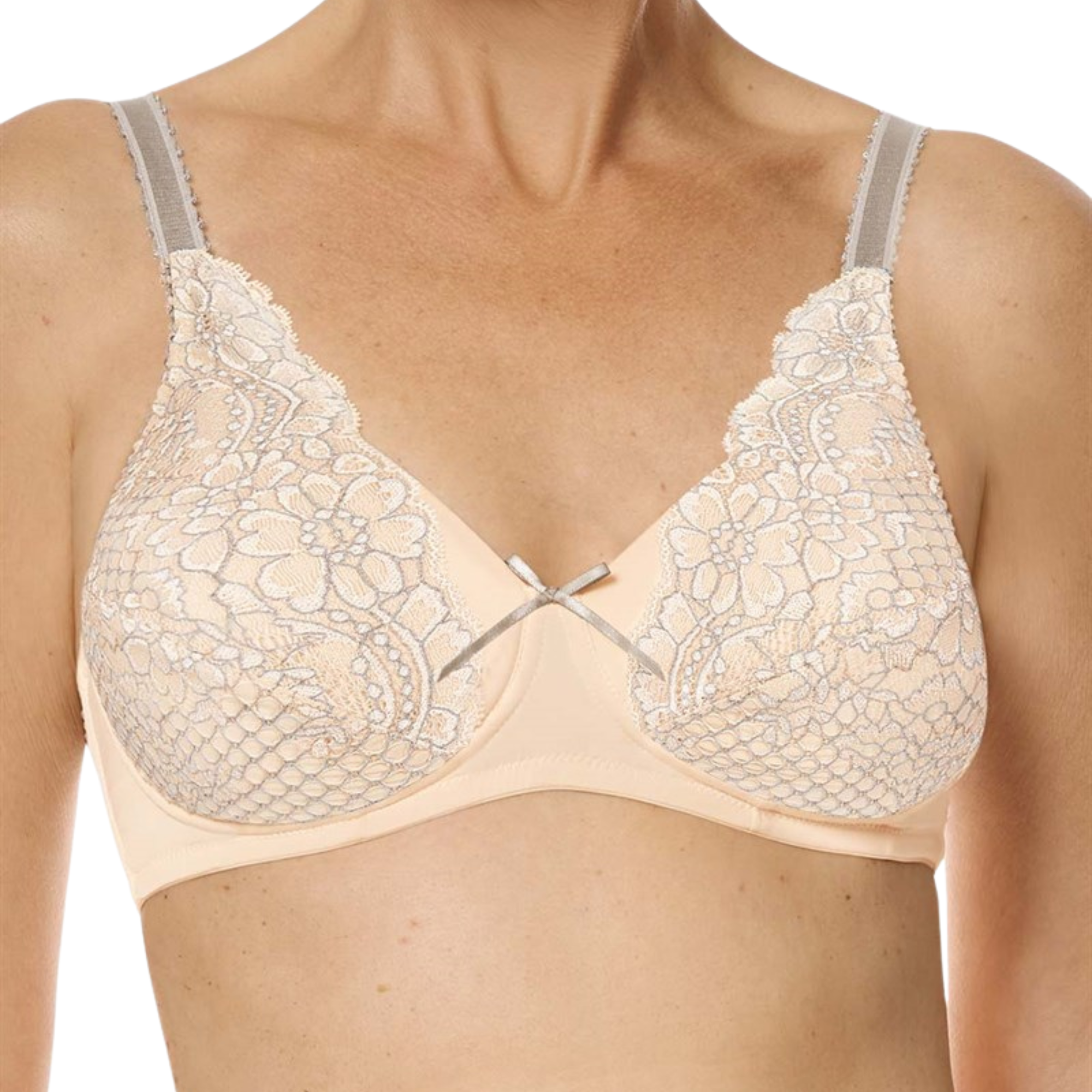ALINA- soutien-gorge paddé sans armatures rose clair/gris