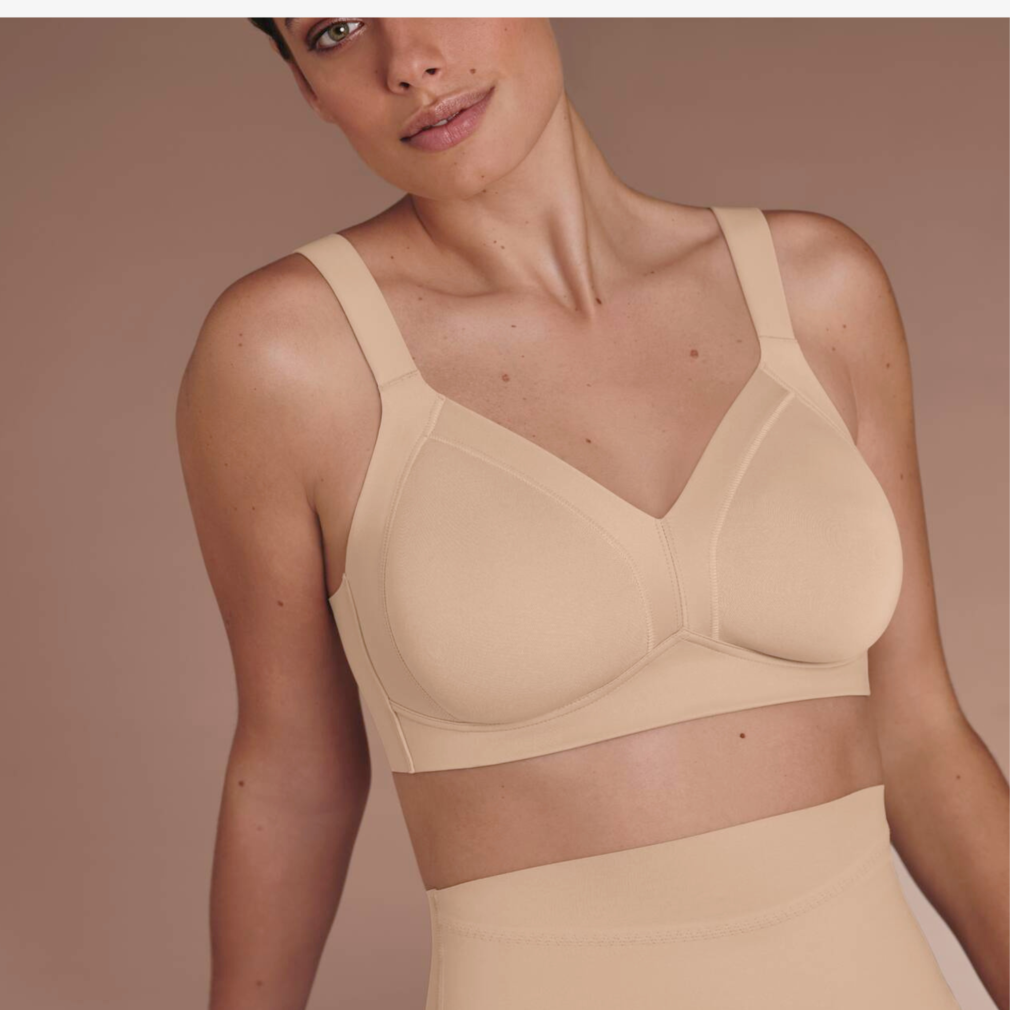 BEAUTY SHAPER- Soutien-gorge confort à coques spacer- deep sand