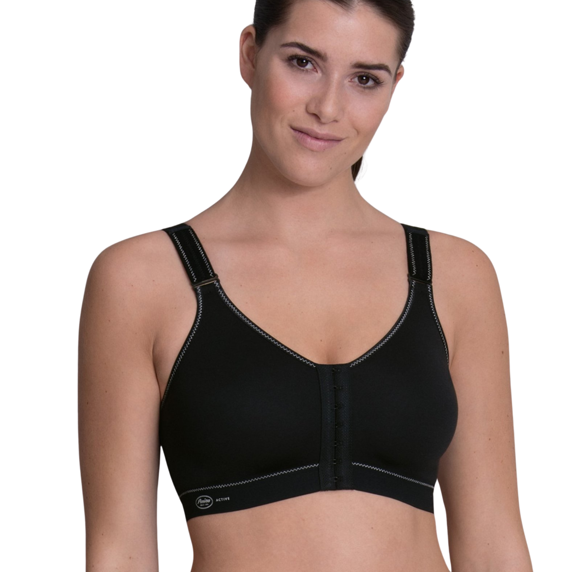FRONTLINE OPEN- Soutien-gorge de sport avec fermeture devant- Noir