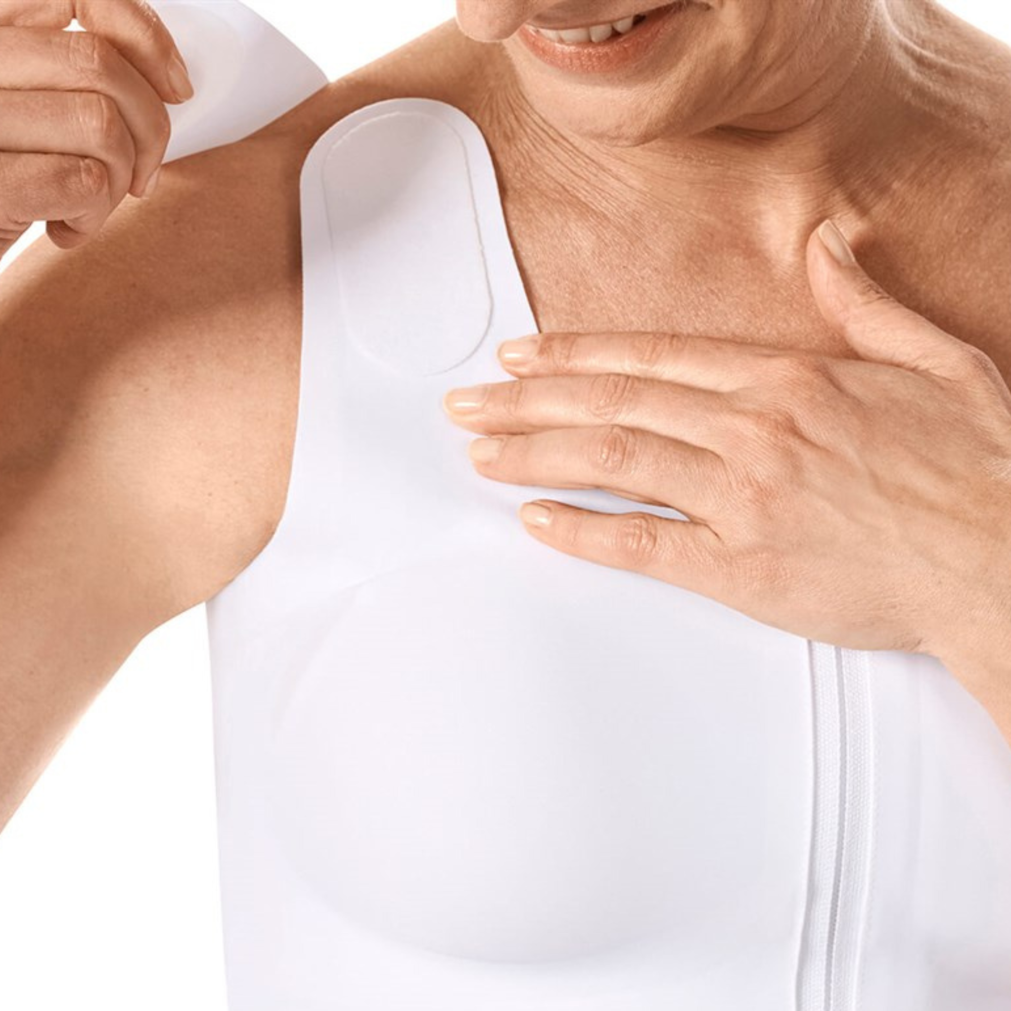 Lymph Flow soutien-gorge sans armatures et ouverture à l'avant - blanc