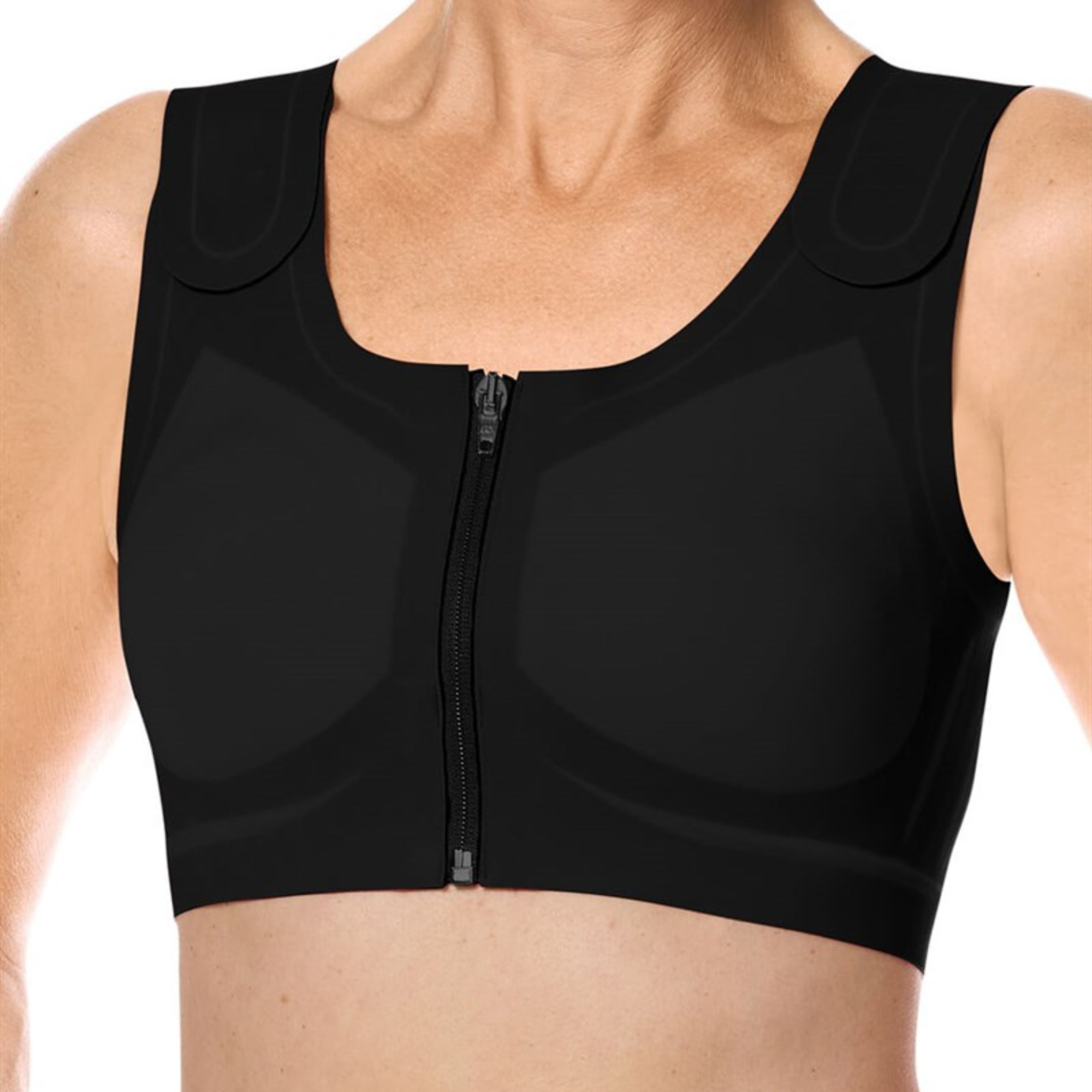 Lymph Flow soutien-gorge sans armatures et ouverture à l'avant - noir