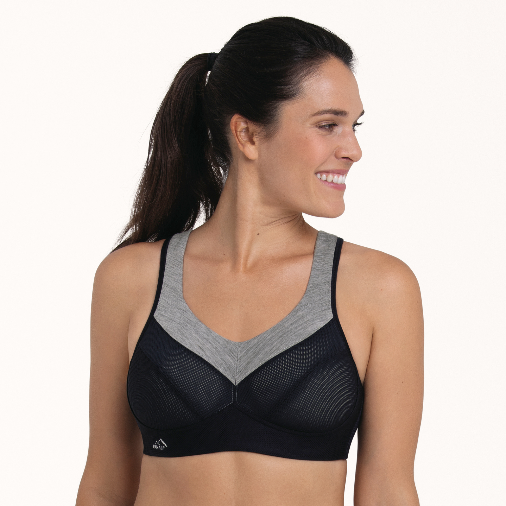 PANALP WOOL- Soutien-gorge de sport- Black/melange