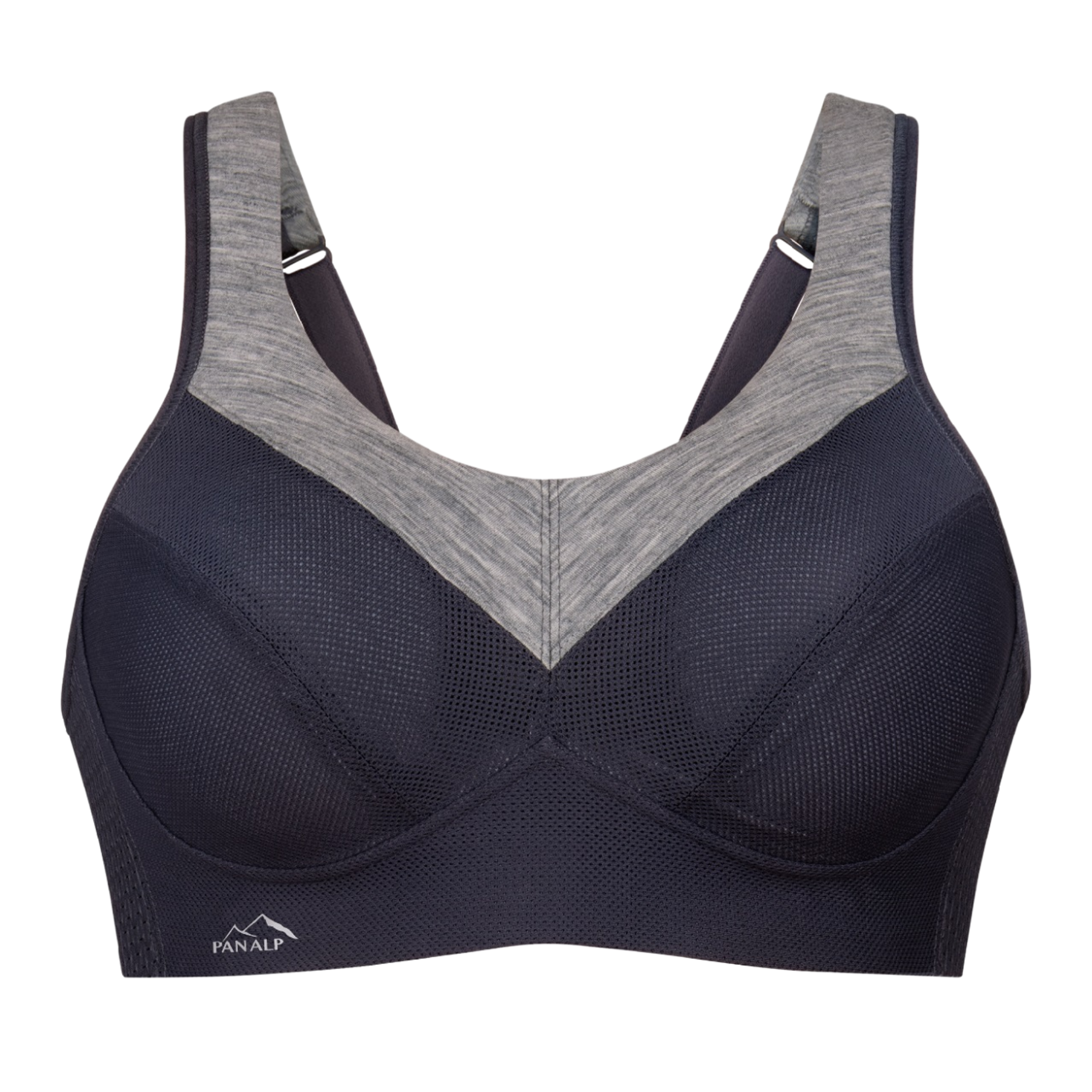PANALP WOOL- Soutien-gorge de sport- Anthracite/Mélange
