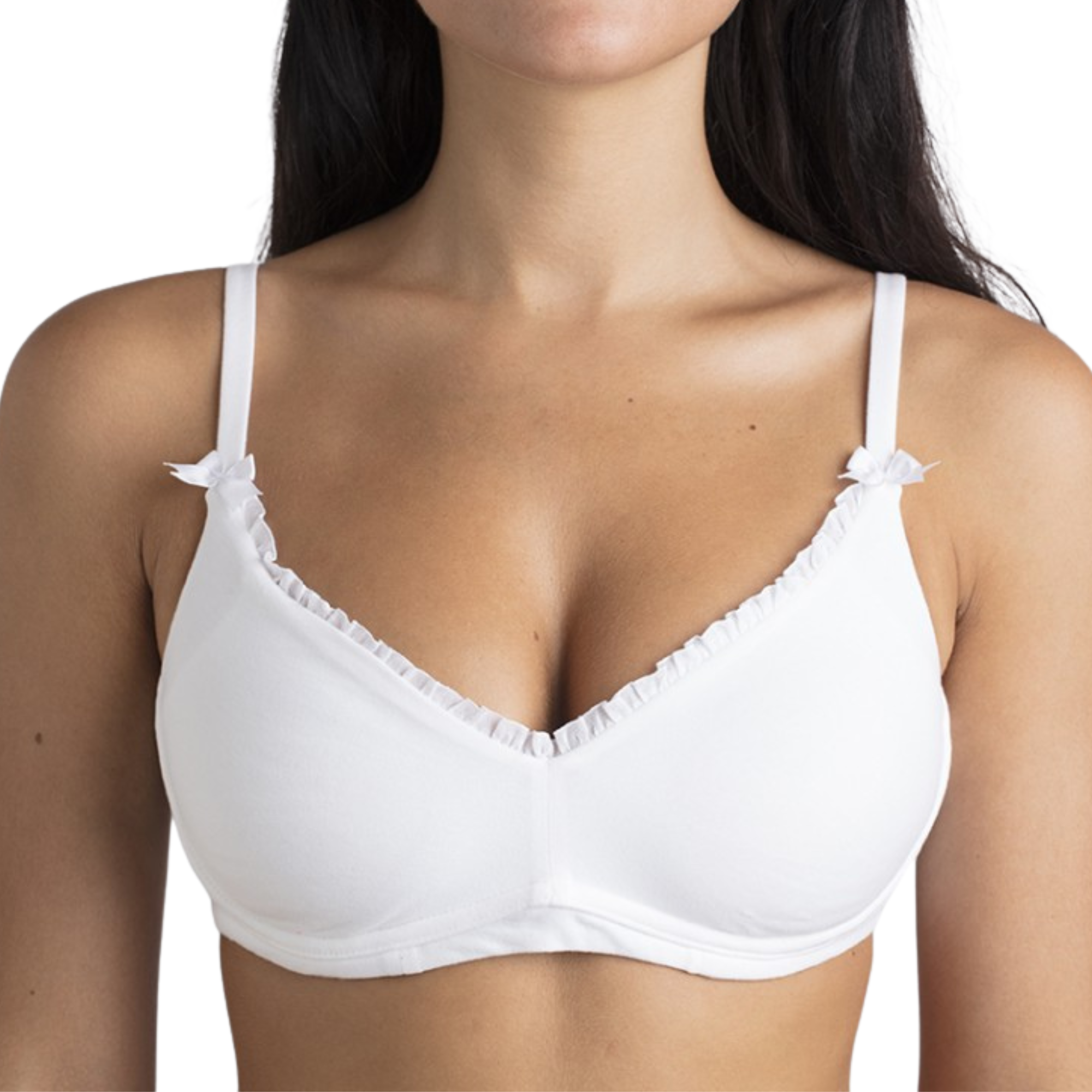 MARGUERITE- Soutien gorge coton bio - blanc