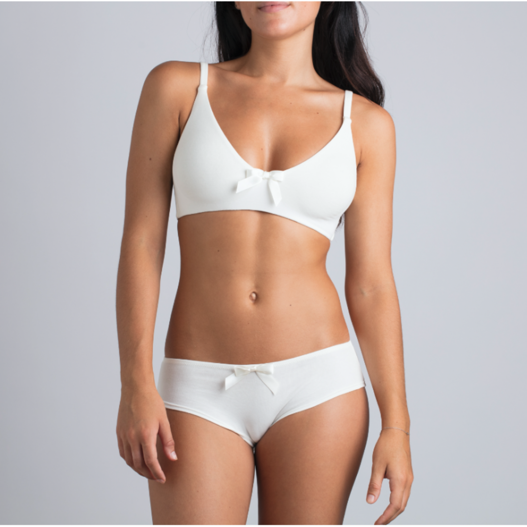 JOHANNA - soutien-gorge coton bio Ivoire