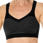 JOLIE- brassière de sport sans armatures noir/gris