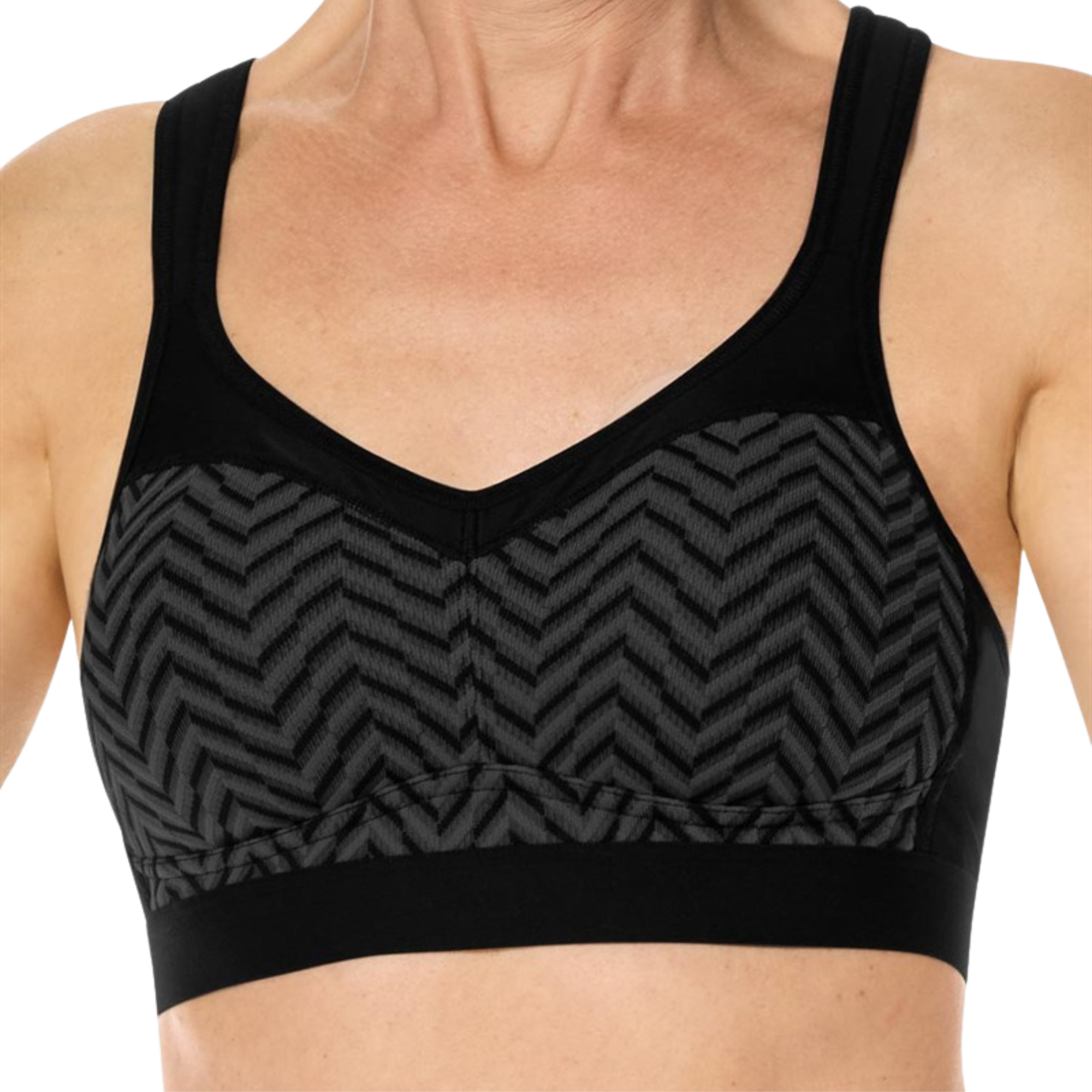 JOLIE- brassière de sport sans armatures noir/gris