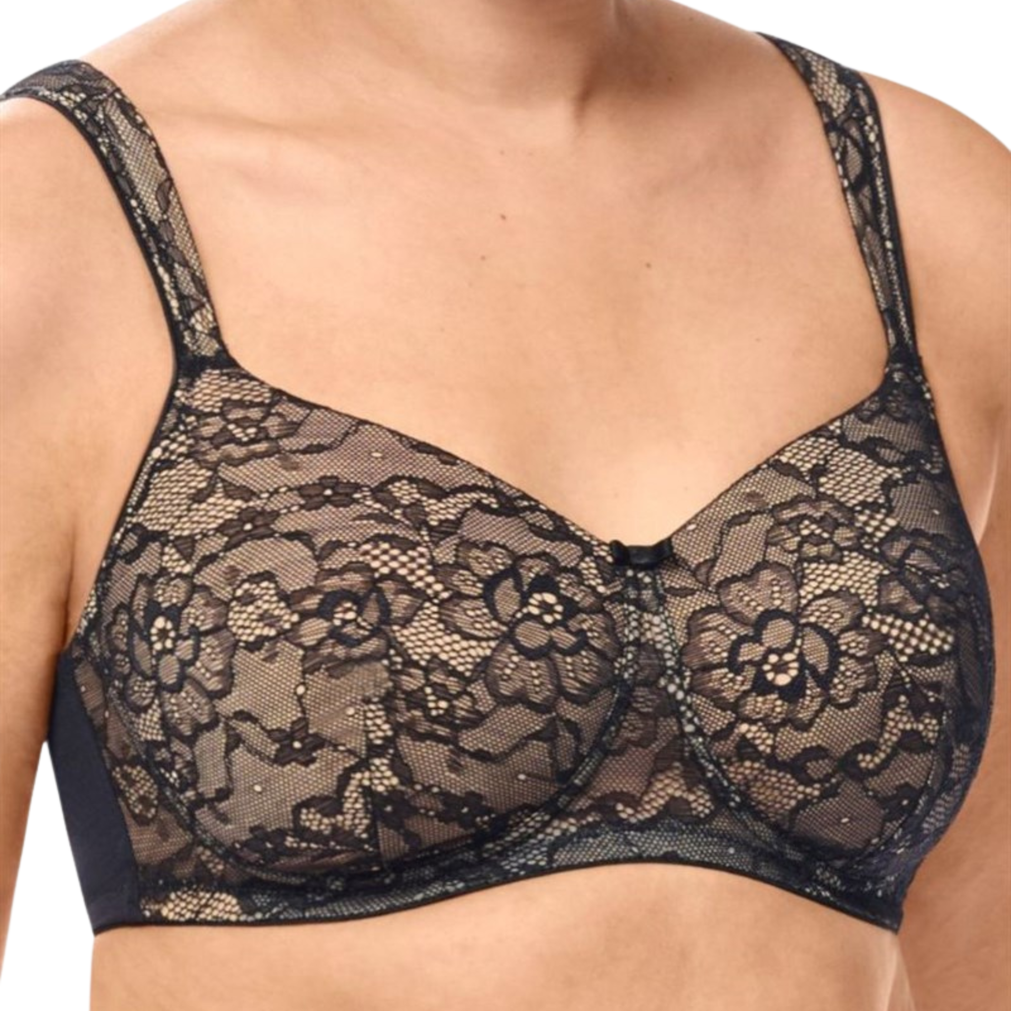 CAMILLA- soutien gorge paddé sans armatures noir/sable