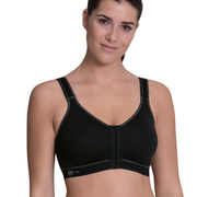 FRONTLINE OPEN- Soutien-gorge de sport avec fermeture devant- Noir