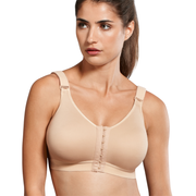 FRONTLINE OPEN- Soutien-gorge de sport avec fermeture devant- Desert