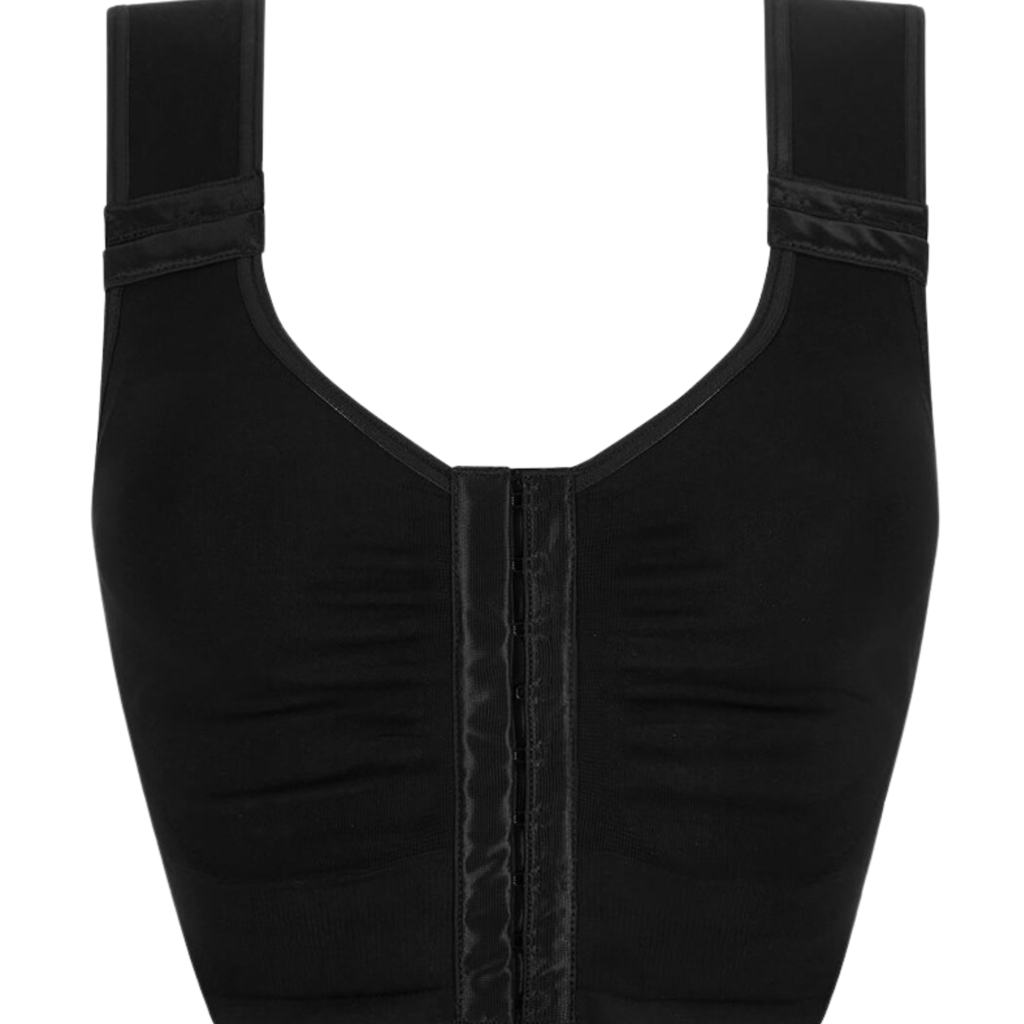 Lymph Flow Long soutien-gorge sans armatures et ouverture à l'avant - noir