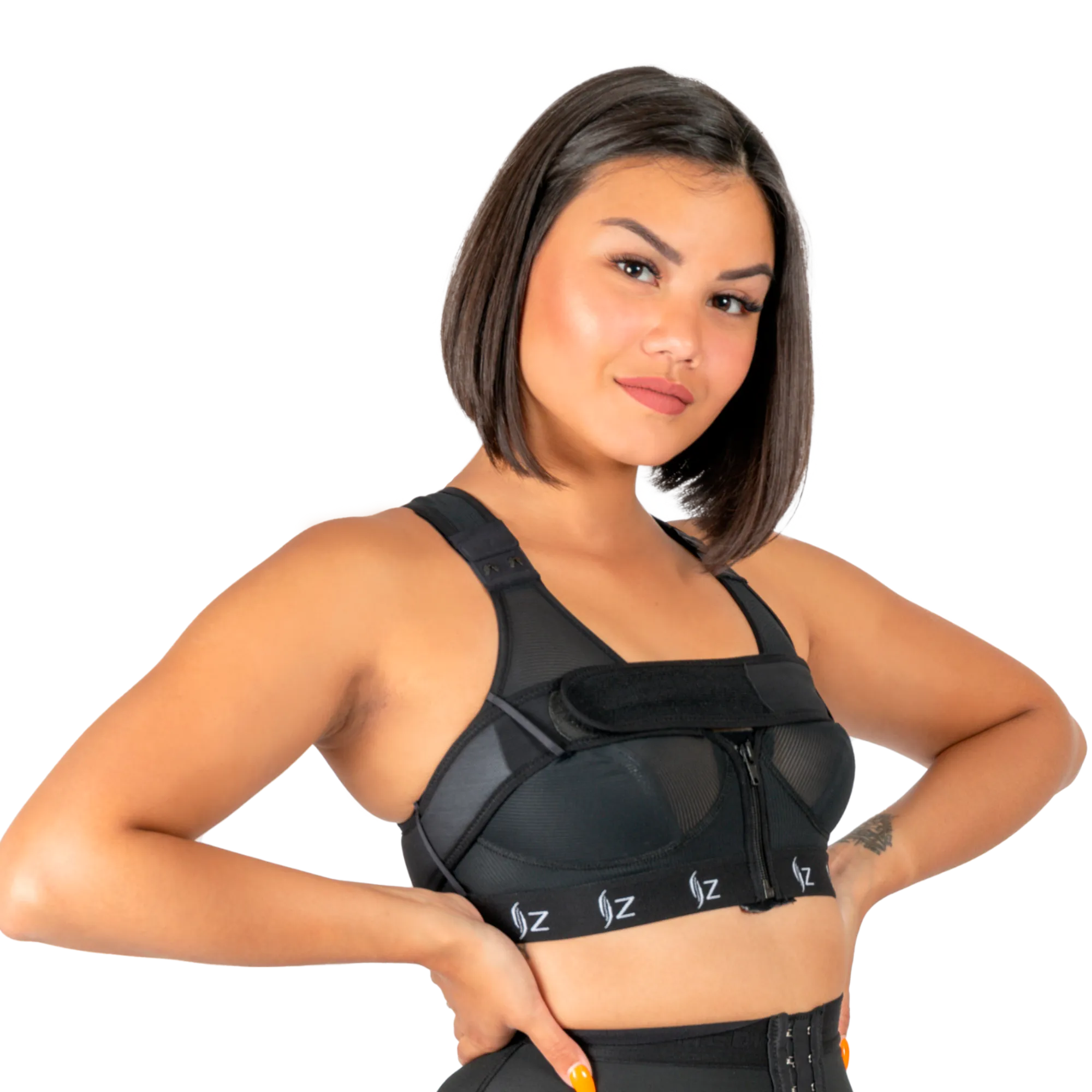 ZBRA S/024- Brassière à bretelles réglable et contenseur intégré post opératoire Médical Z